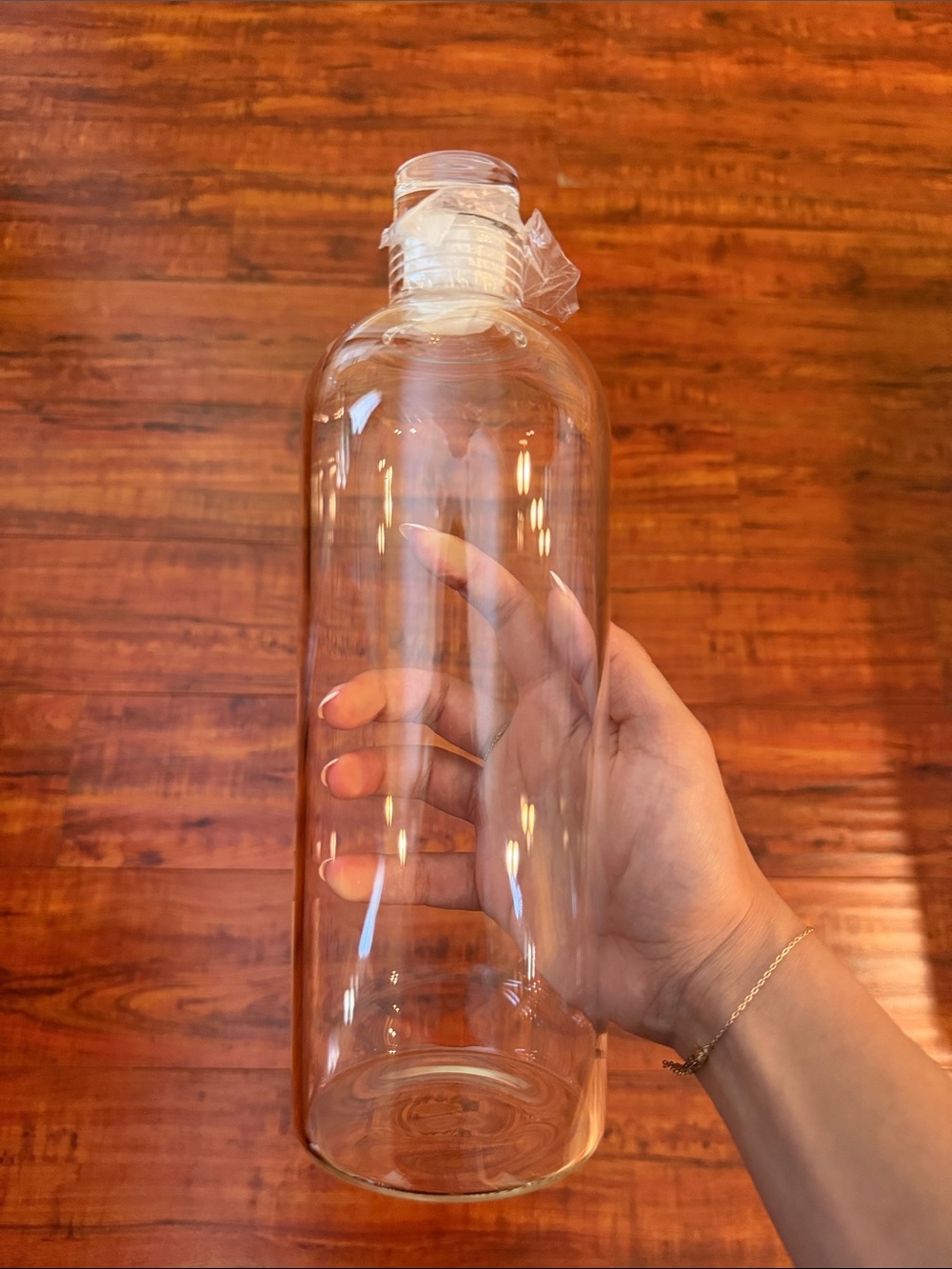 Minimalist Clear Glass Water Bottle – 1000ml